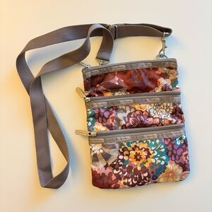 LeSportsac Grey + Multicolor Small Crossbody Bag